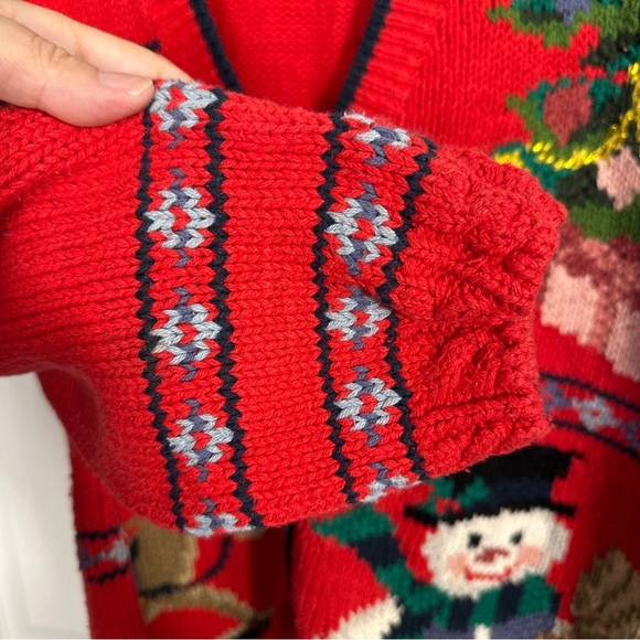 No Limit Christmas sweater, no size, ugly sweater, vintage, snowman, candy canes - Picture 3 of 13